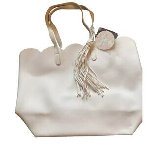 Arcadia Beauty Labs Spring Petal Tote Bag Purse Off White 314968 NWT